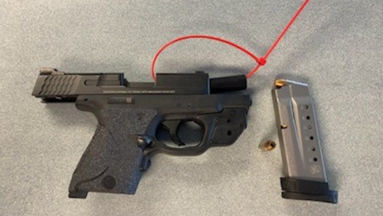 This handgun was detected by TSA officers in a passenger’s carry-on bag at Milwaukee Mitchell International Airport (MKE) on Sept. 13. (TSA photo)