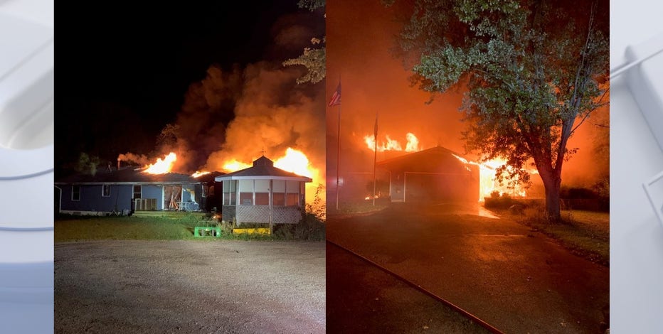 Village of Raymond house fire, structure a total loss