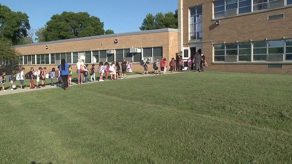 First day of school at Madison Elementary in Wauwatosa