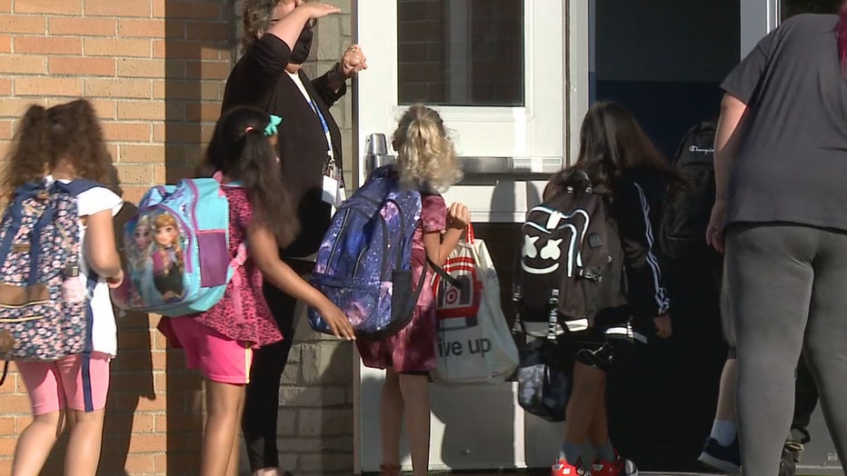 First day of school at Madison Elementary in Wauwatosa