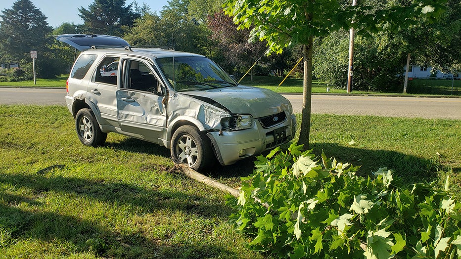 Crash near the intersection of W. Chestnut Street and Travelers Run in the Town of Burlington