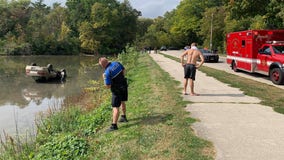 South Milwaukee lagoon car crash, no injuries reported