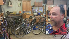 Bicycles donated to veterans; rebuilt by man on a mission