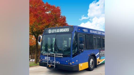 'Let's Go Brewers!' Milwaukee busses get into postseason spirit
