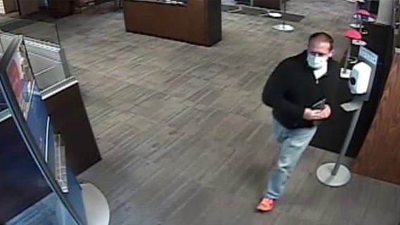 Delavan bank robbery, suspect caught on camera