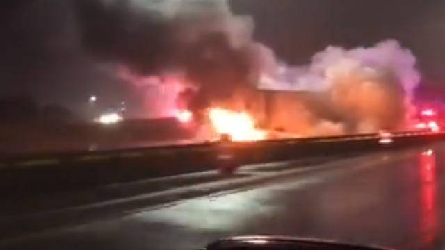 Semi strikes overpass on I-94 in Waukesha County; driver ejected