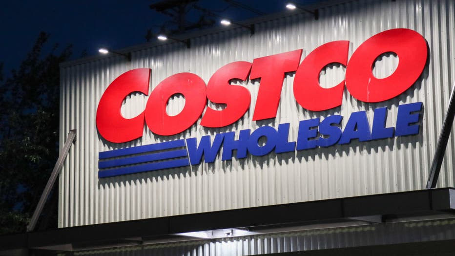 The Costco logo is seen on the exterior of a store in