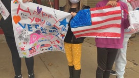 Veterans Day drive-thru parade hosted by Kenosha students