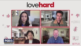 Gino talks with the stars of 'Love Hard'