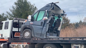 Train strikes delivery truck in Town of Ixonia