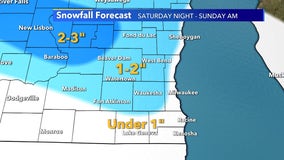 Snow Saturday night into Sunday, here's what to expect