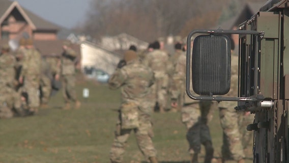 Kyle Rittenhouse trial: National Guard troops training