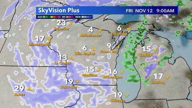 1st snow of season possible Friday morning