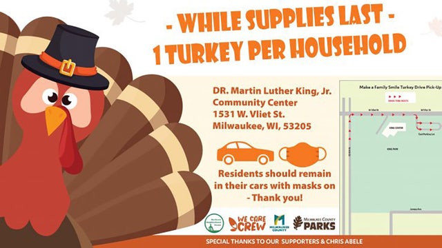 Milwaukee drive-thru turkey drive set for Monday, Nov. 22
