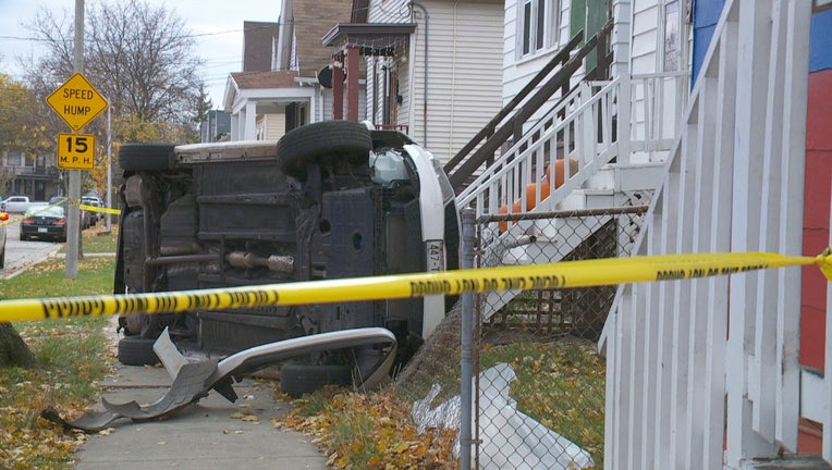 Crash of stolen vehicle near 19th and Mitchell, Milwaukee