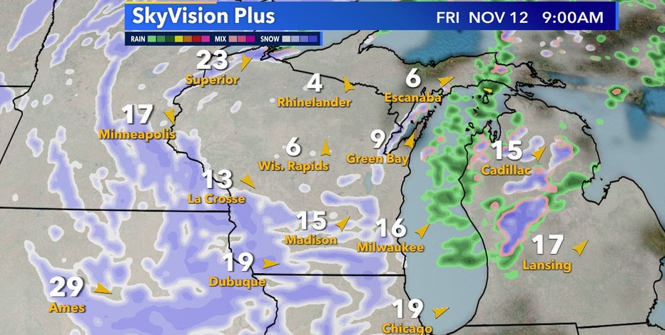 1st snow of season possible Friday morning