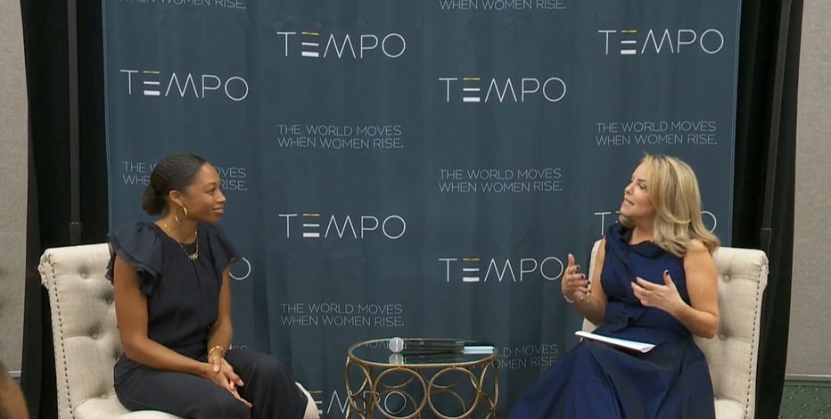 Allyson Felix speaks at women's leadership event