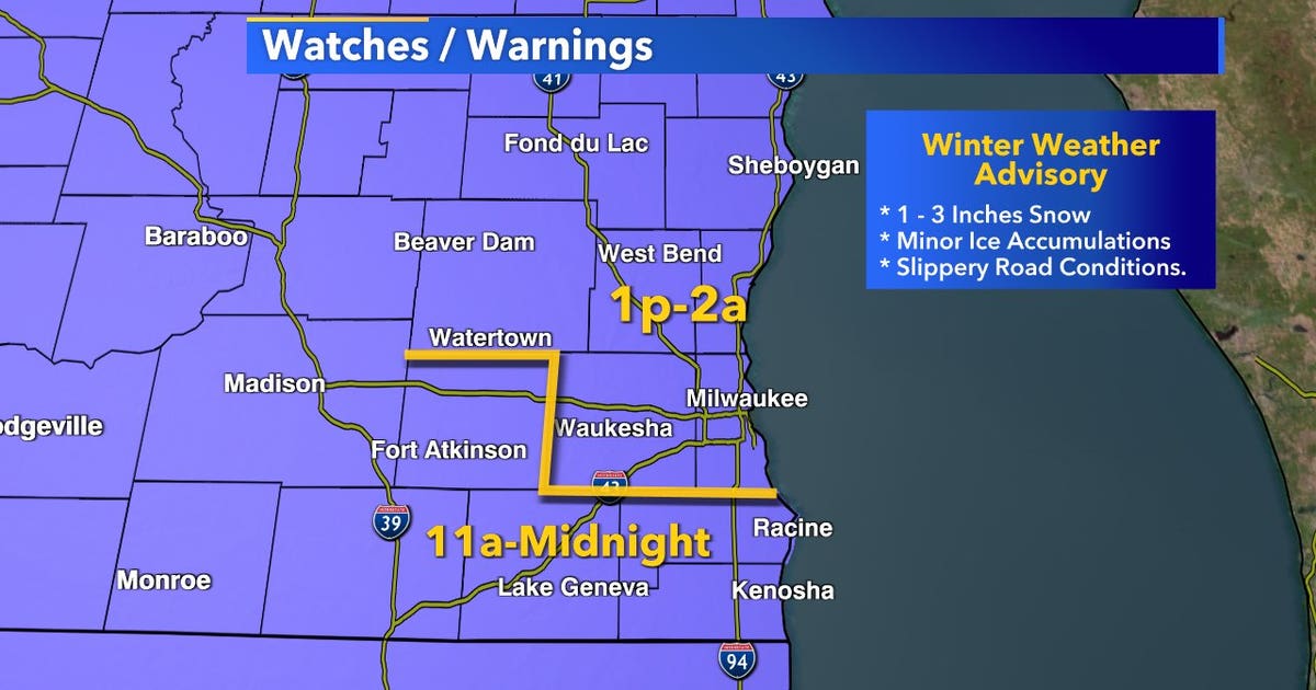 Winter weather advisory issued for SE Wisconsin Tuesday | FOX6 Milwaukee