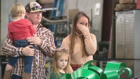 2 North Texas military families surprised with free cars for the holidays