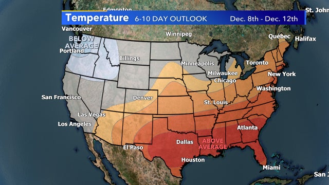 Record December heat heading South