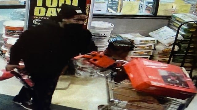 Menomonee Falls hardware store theft, police seek suspect