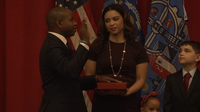 Acting Milwaukee Mayor Cavalier Johnson sworn in