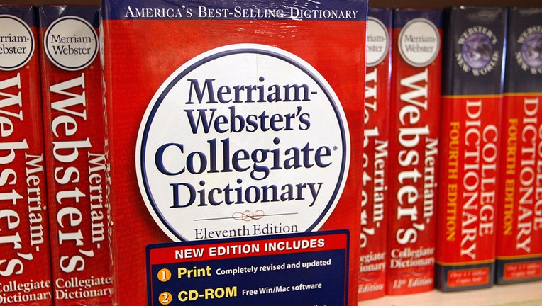 NILES, IL – NOVEMBER 10: A Merriam-Webster’s Collegiate Dictionary is displayed in a bookstore November 10, 2003 in Niles, Illinois. McDonald’s said it is not happy with the word 