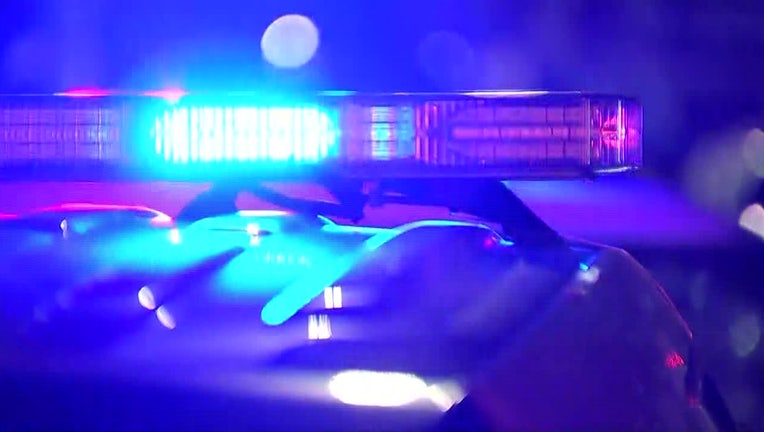 Police lights are pictured in a file image.