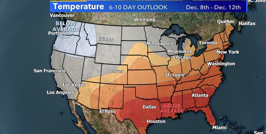 Record December heat heading South