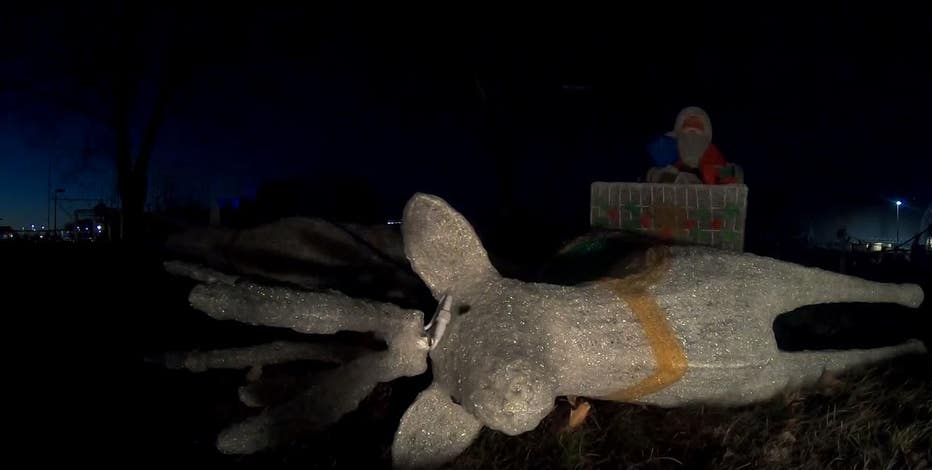 Winds damage Kapco Kids2Kids display, impact toy drive