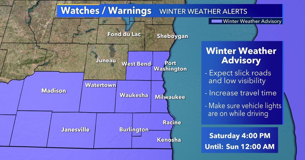 Winter weather advisory until midnight covers most of SE Wisconsin ...