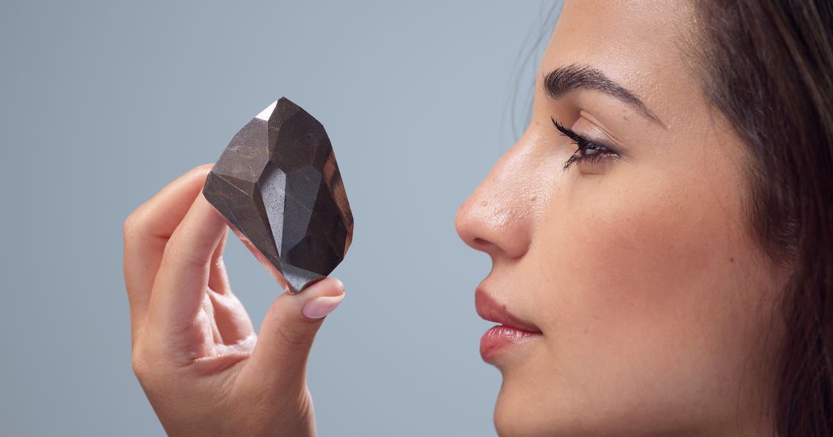 Extremely rare' 555.55-carat black diamond going up for auction