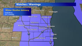 Winter weather advisory, snow Monday morning