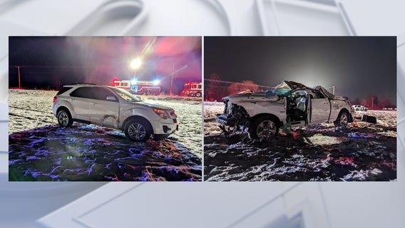 Whitewater crash: 2 vehicles located in field, 3 taken to hospital