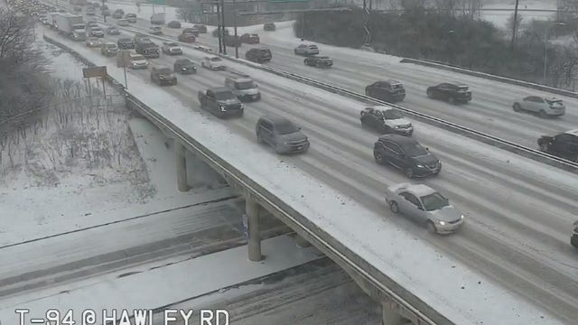 Snow creates messy morning commute, 2-4 inches possible