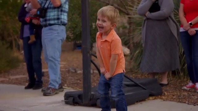 Nevada police help celebrate 4th birthday of fallen trooper’s son