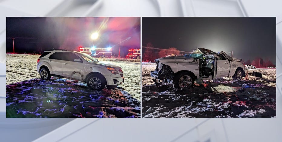 Whitewater crash: 2 vehicles located in field, 3 taken to hospital