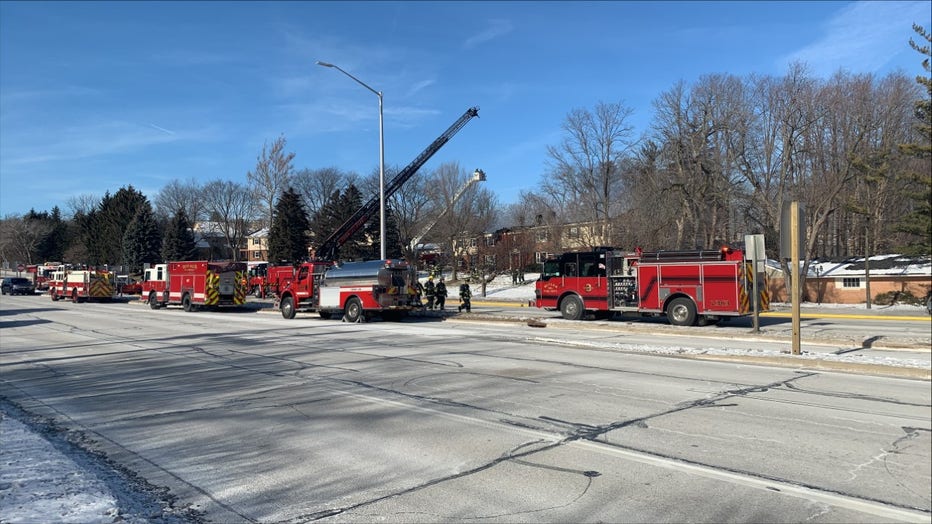 Apartment fire near Bluemound and Elm Grove Road