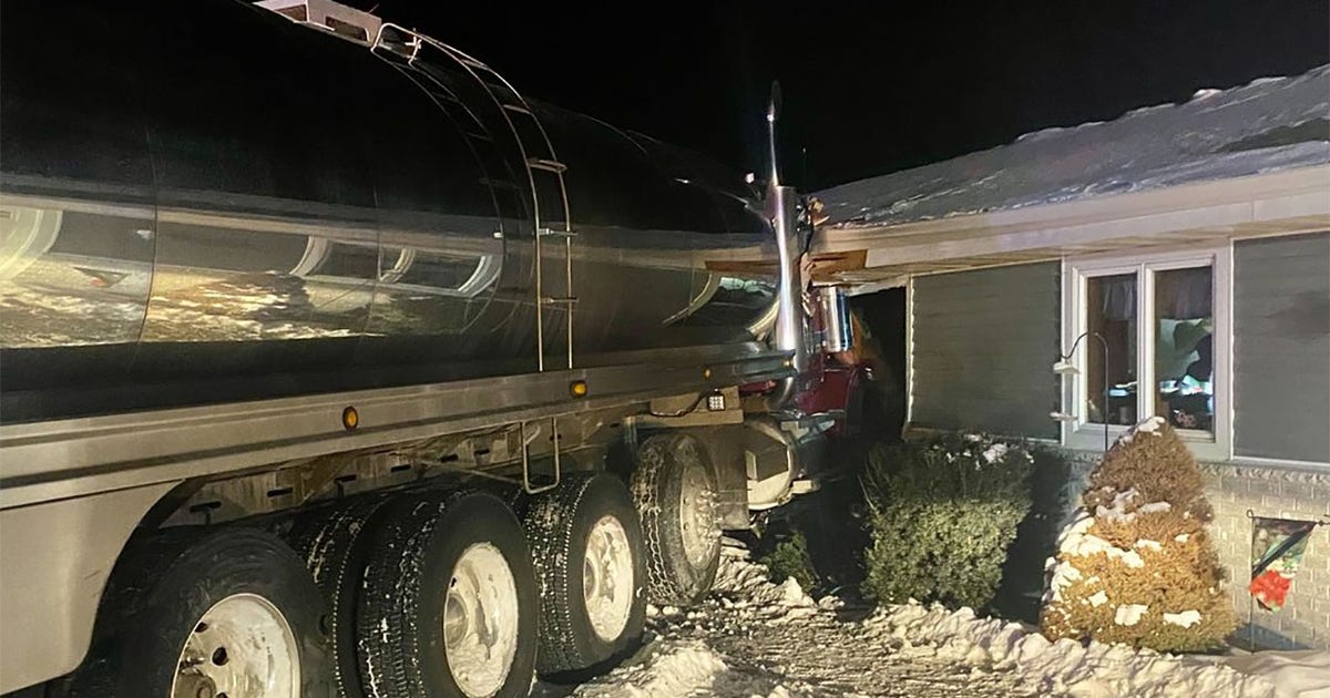 Tanker truck crashes into home; state patrol, deputies respond | FOX6 ...