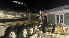 Tanker truck crashes into home; state patrol, deputies respond