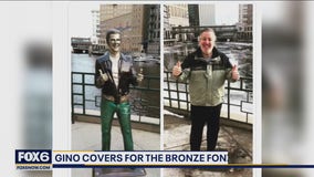 Gino stands in for Milwaukee icon