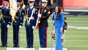 Mickey Guyton gives powerful rendition of national anthem at Super Bowl 2022