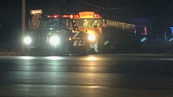 Wind Lake crash involves SUV, pickup truck, school bus