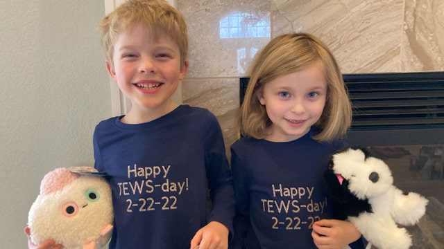 2/22/22: Franklin family celebrates 'Twosday' with twins
