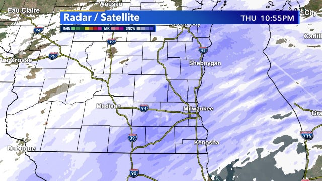 Biggest snow of season Thursday night in SE Wisconsin