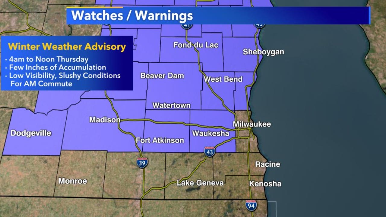 Winter Weather Advisory Thursday | FOX6 Milwaukee