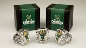 Bucks replica Championship rings; 1st 10K fans receive at Thursday game