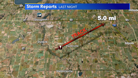 Confirmed tornado in Stoughton, WI from Saturday night's storms