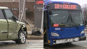 Car MCTS, bus crash at Locust and MLK