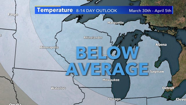 Start of April: Cooler than average temperatures likely